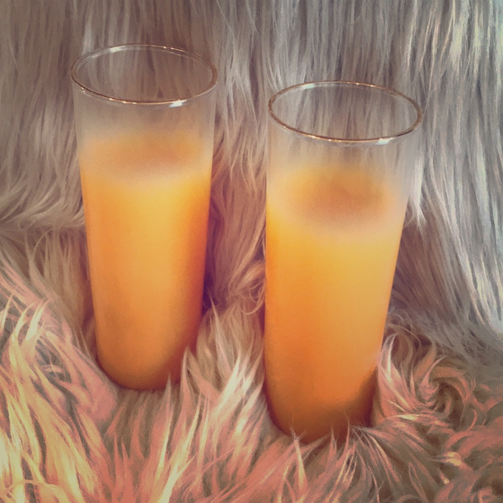 Set of 2 MCM Orange Ombré Glasses!